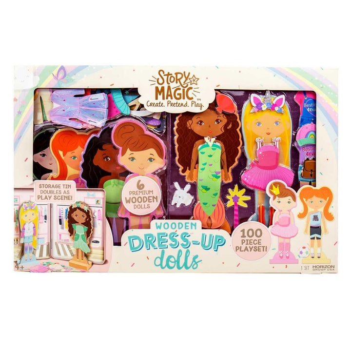 Story Magic Wooden Dress Up Dolls