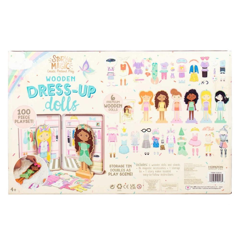 Story Magic Wooden Dress Up Dolls