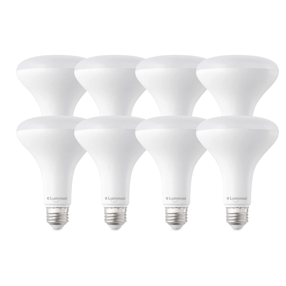 Luminus -Ensemble de 8 ampoules DEL à intensité variable, BR30, blanc brillant