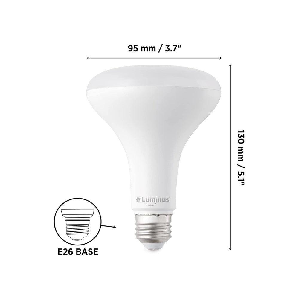 Luminus -Ensemble de 8 ampoules DEL à intensité variable, BR30, blanc brillant