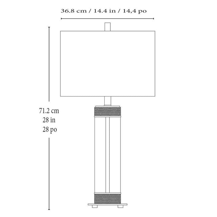 Barnes - Ensemble de 2 lampes de table moderne