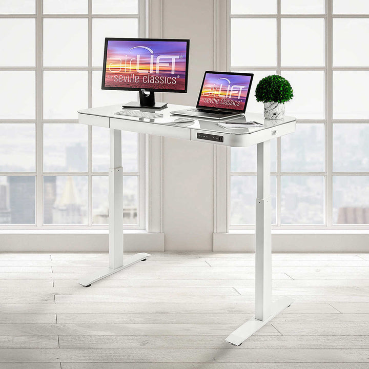 Vancouver Classics - airLIFT - Modern Electric Adjustable Glass Desk