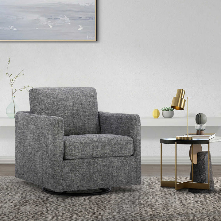 Gilman Creek Furniture - Fauteuil contemporain pivotant en tissu