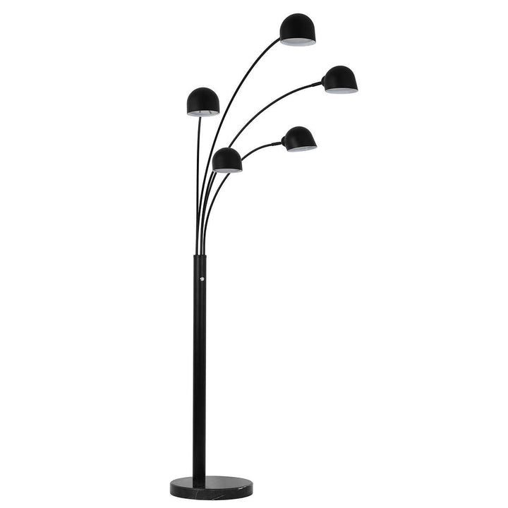 Jimco - Lampadaire moderne à 5 branches en métal noir