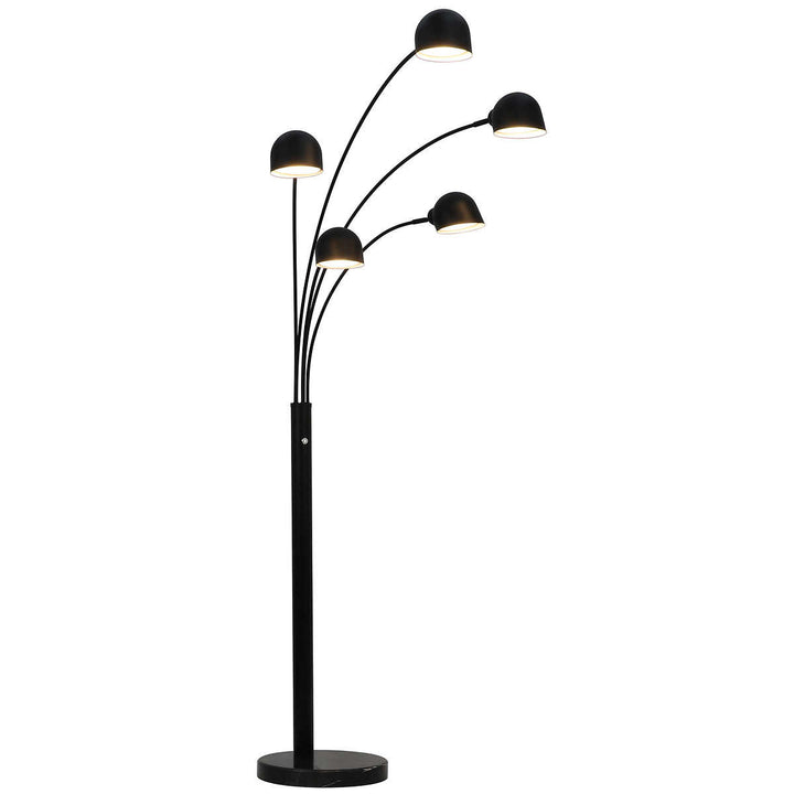 Jimco - Lampadaire moderne à 5 branches en métal noir