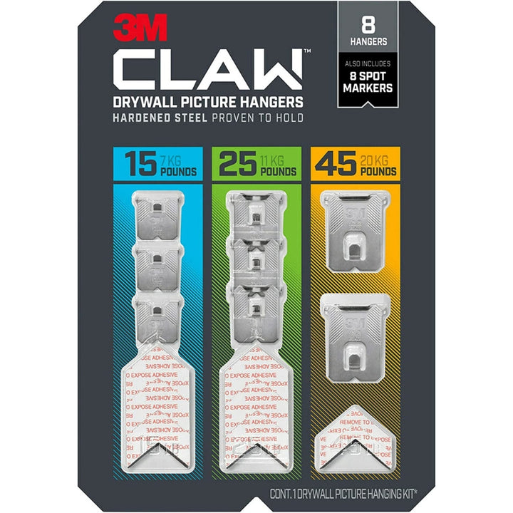 3M Claw - Crochets pour cadres avec marqueur, assortis