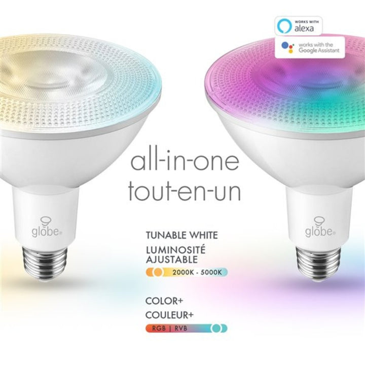 Globe Electric - Ampoule à DEL intelligente Wi-Fi de couleur changeante