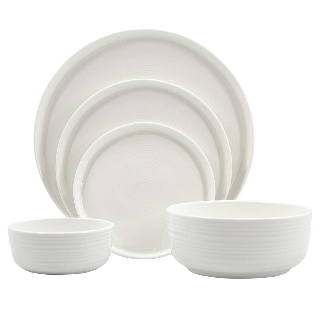 Mikasa - Service de vaisselle Alyssa en porcelaine tendre, 40-pièces