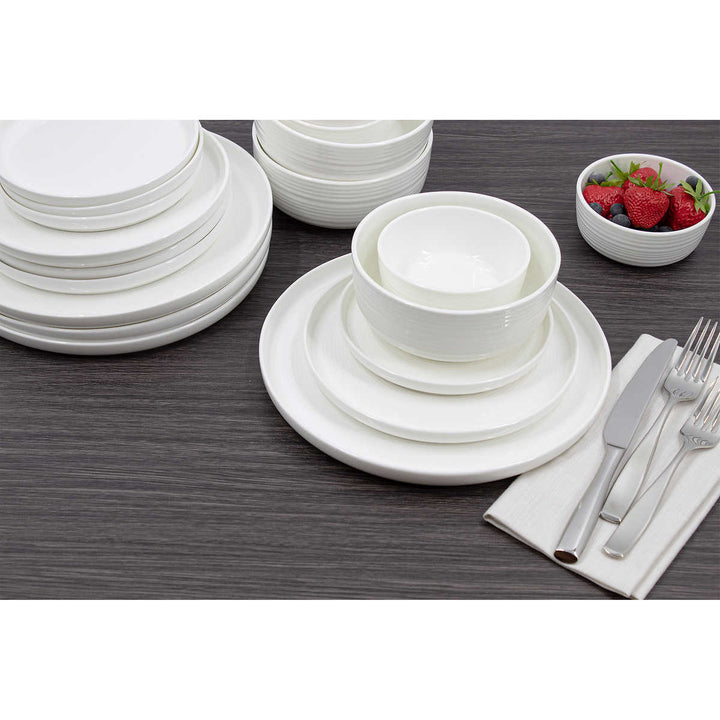 Mikasa - Service de vaisselle Alyssa en porcelaine tendre, 40-pièces