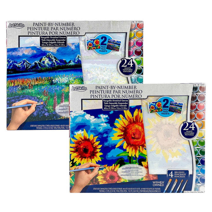 ArtSkills Paint by Numbers for Adults - 2-Pack