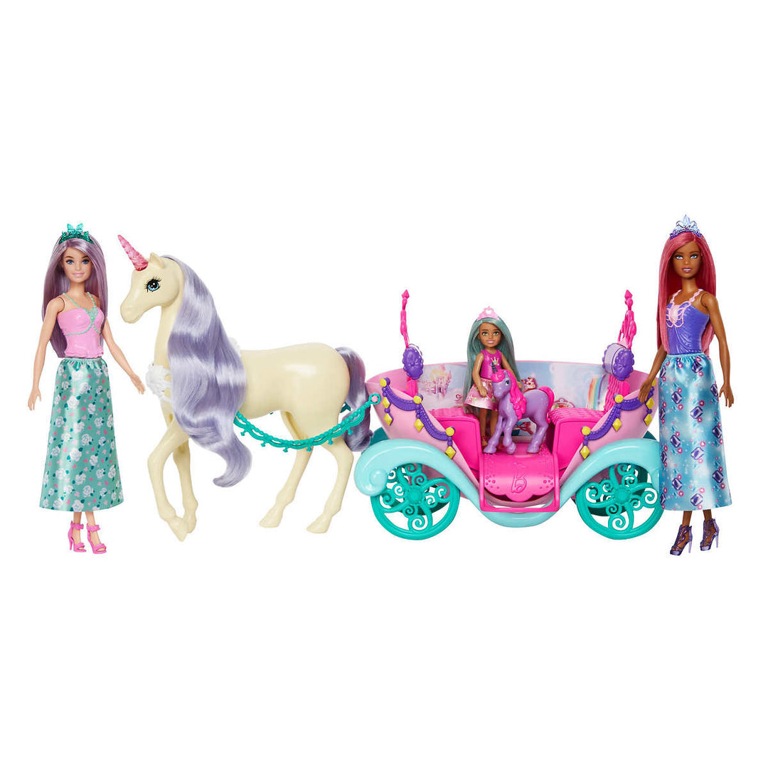 Barbie - Dreamtopia Dolls and Carriage