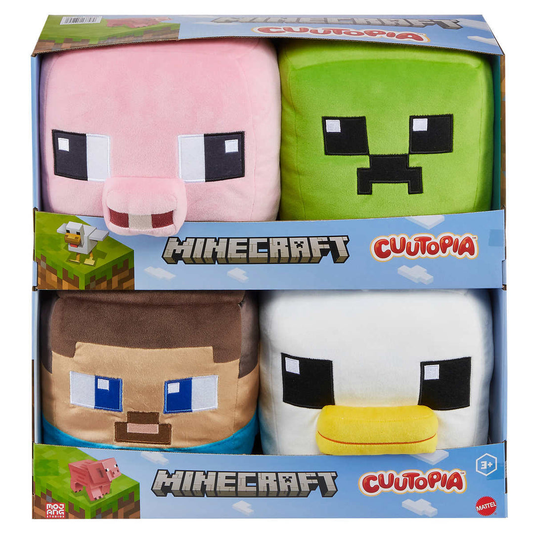 Minecraft – Cuutopia – Coffret de 4 figurines de 25,4 cm (10 po)