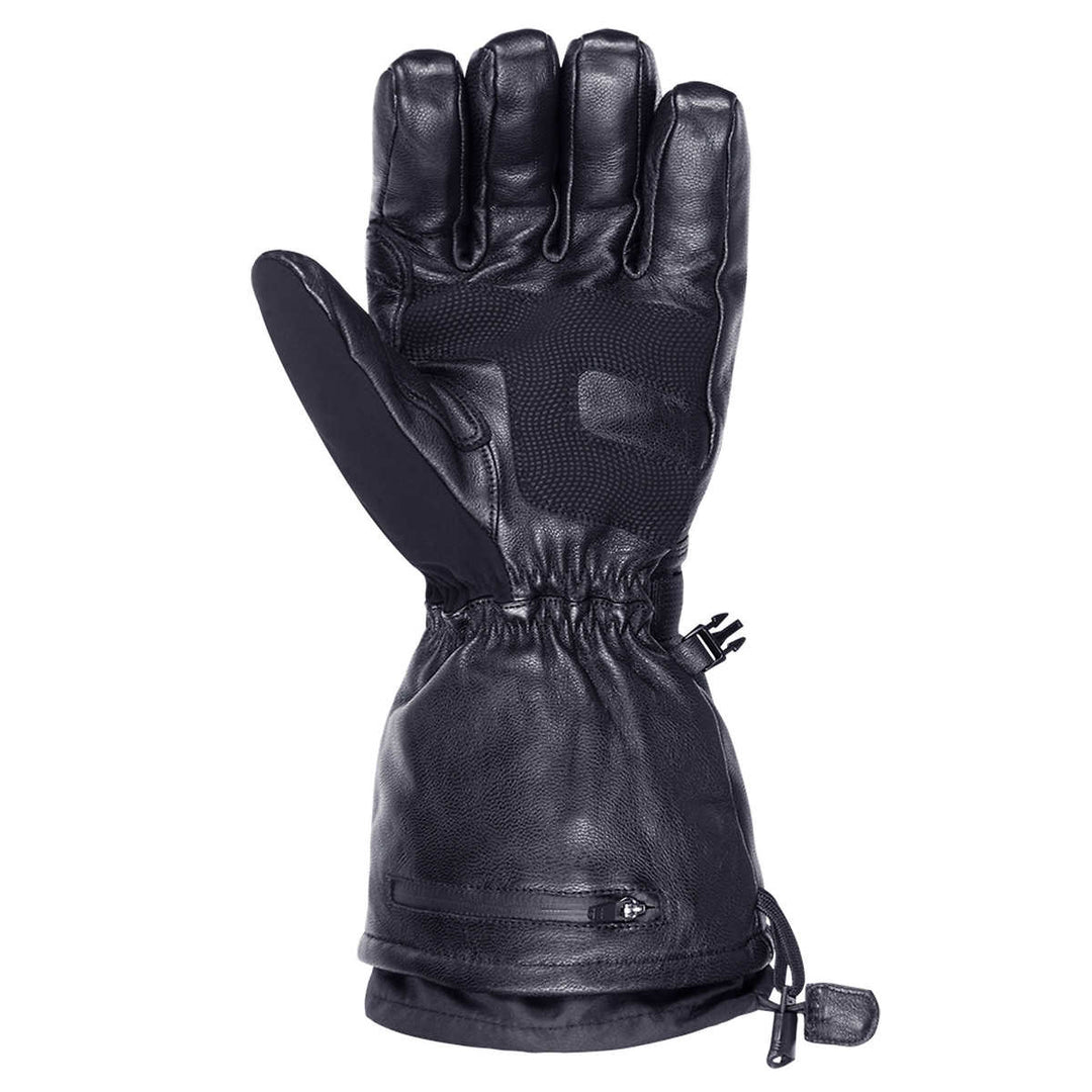 Karbon Heated Ski Gloves Goatskin Leather with 2 Lithium-Polymer Batteries