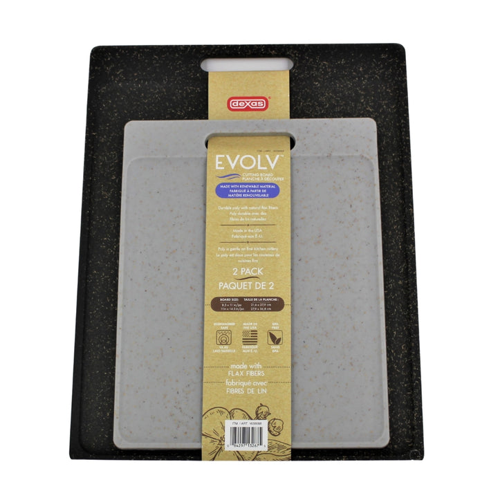 Dexas - Set of 2 cutting boards with natural linen EVOLV