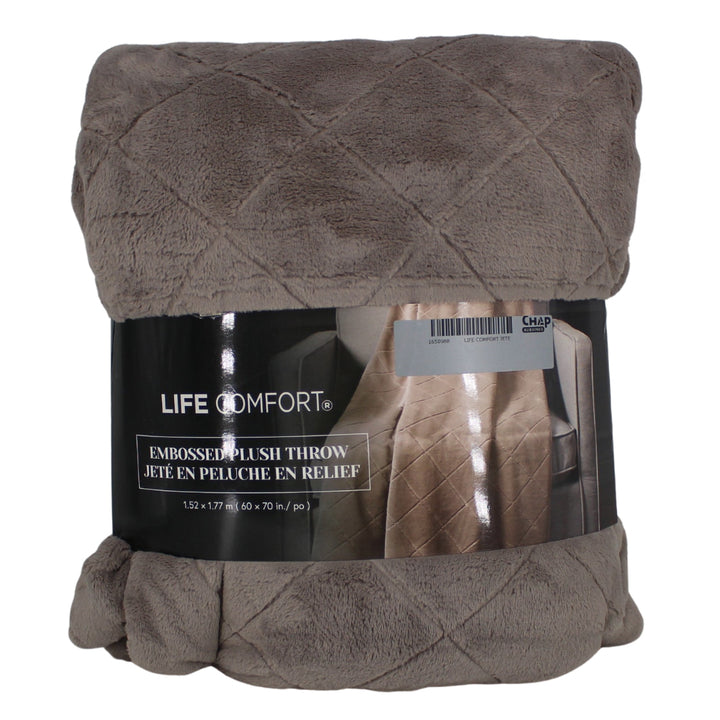 Life Comfort - Jeté en peluche en relief