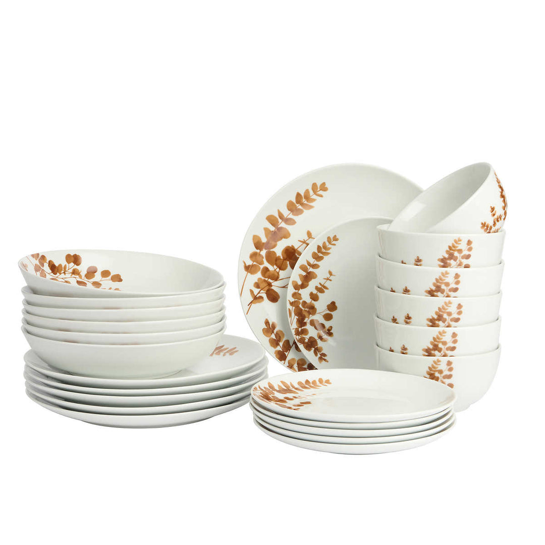 Trudeau - Ensemble de vaisselle en porcelaine, 24-pièces