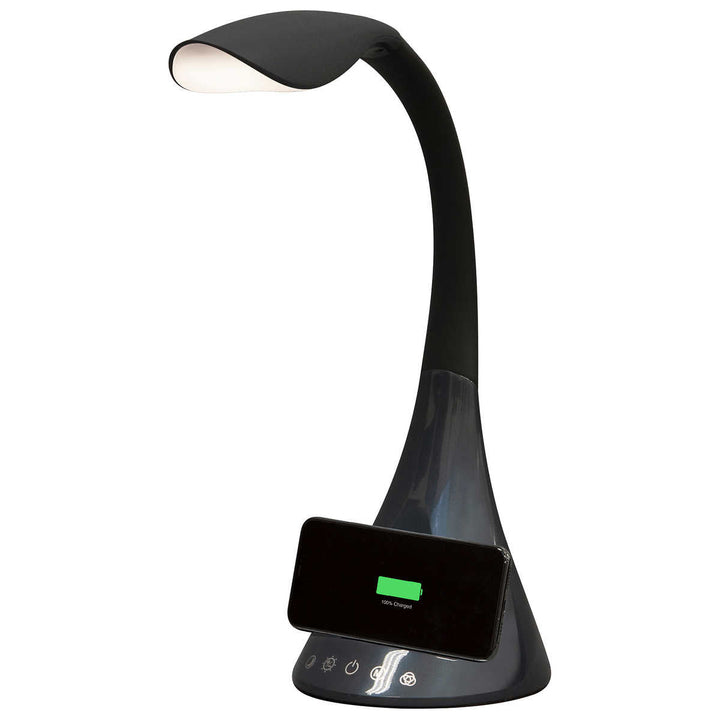 UltraBrite - Lampe de bureau à DEL de style moderne avec chargement sans fil