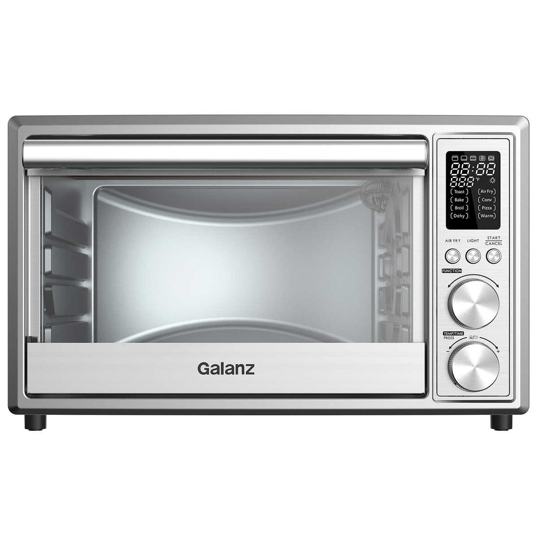 Galanz - Four grille-pain numérique pour 6 tranches, à air chaud, acier inoxydable