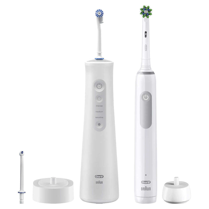 Oral-B - Ensemble de soins dentaires professionnel 2 en 1, hydropulseur et brosse à dents