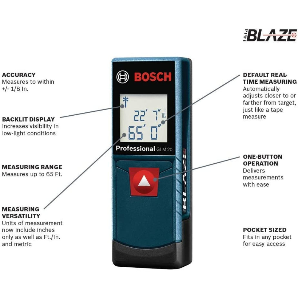 Bosch - Laser à mesurer GLM20 Blaze