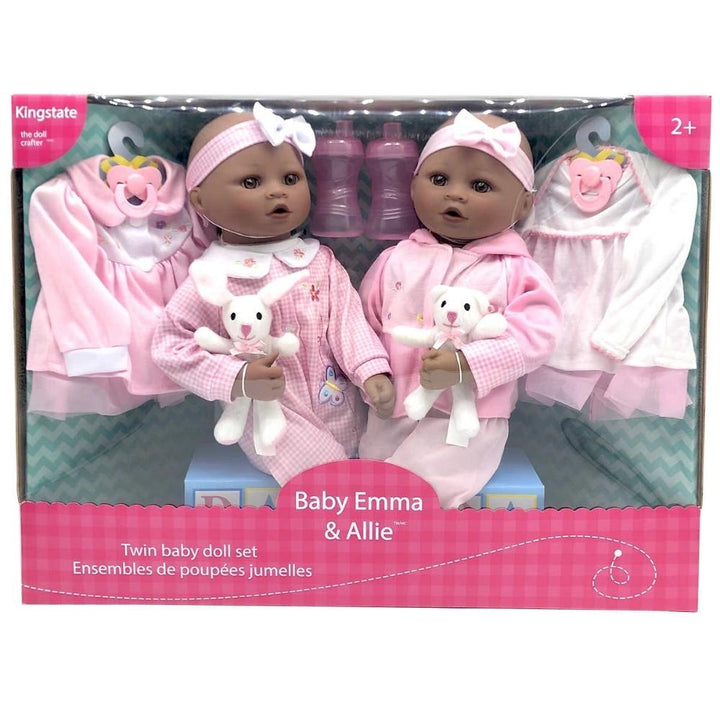 Kingstate - Ensemble de poupées jumelles Emma & Allie