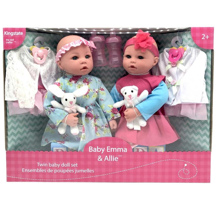 Kingstate - Ensemble de poupées jumelles Emma & Allie