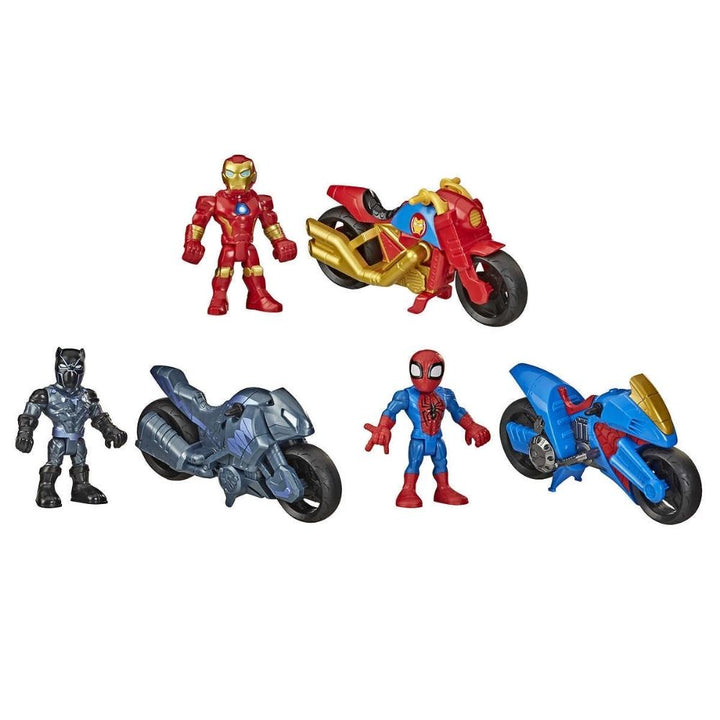 Marvel - Super Hero Adventures - Ensemble de 3 superhéros à moto