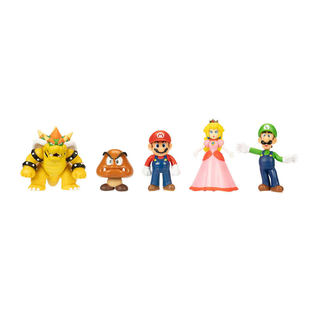 Jakks Pacific - Ensemble dirigeable de luxe de Bowser de Super Mario avec 5 figurines