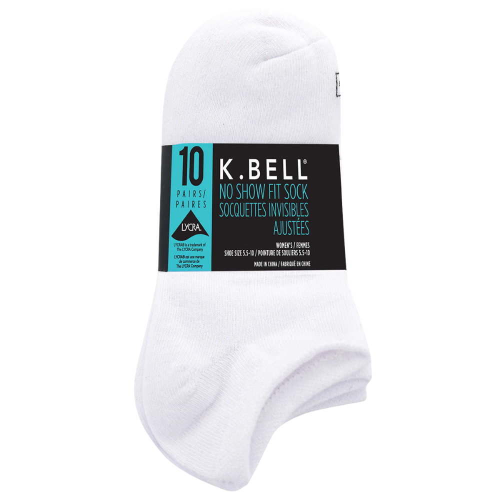 K.Bell - Chaussettes invisibles, paquet de 10 paires