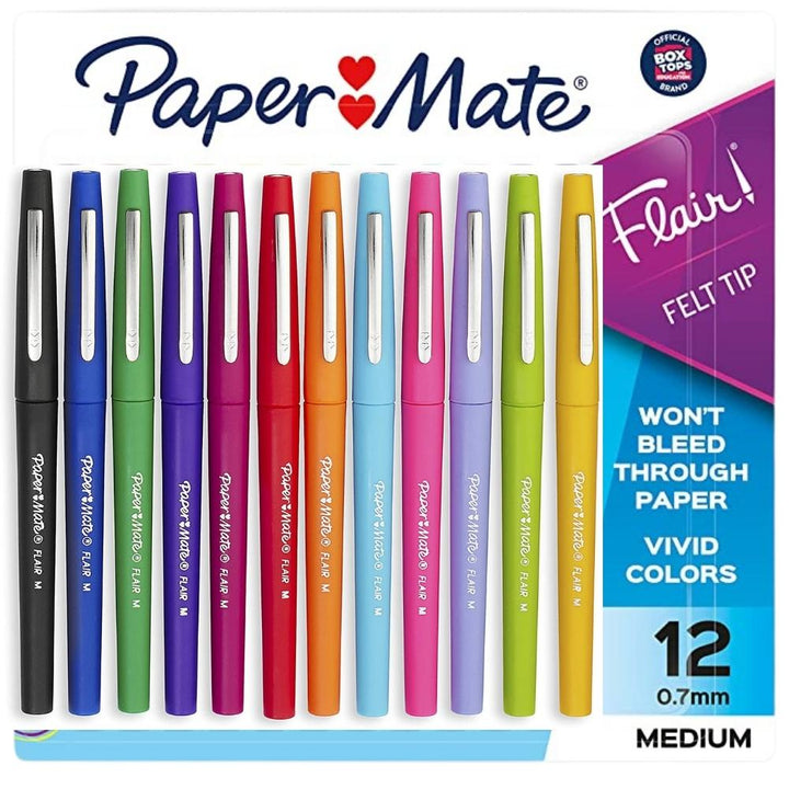 Paper Mate - Marqueur poreux, stylo à pointe en nylon moyen, Flair Point Guard (74423)