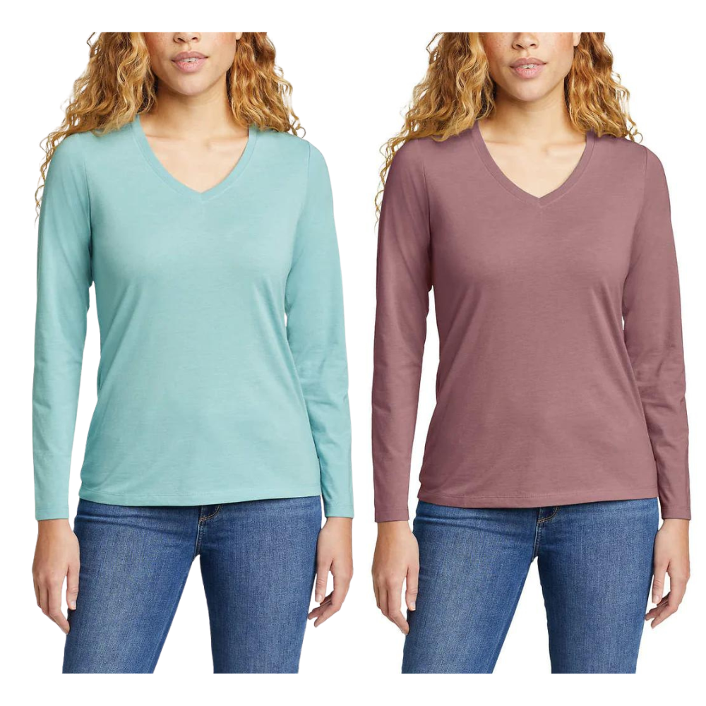 Eddie Bauer - Long Sleeve Shirt, 2 Pack