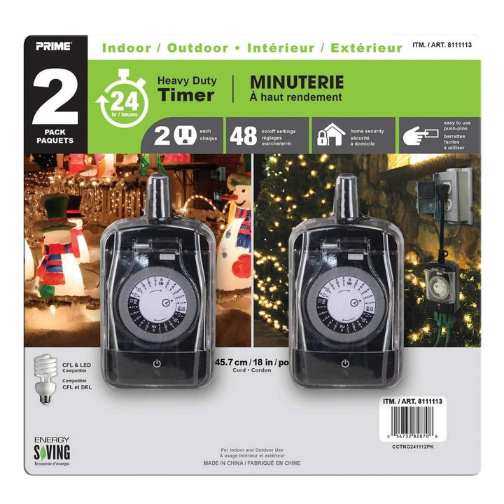 Prime Heavy Duty Timer - 2-Pack