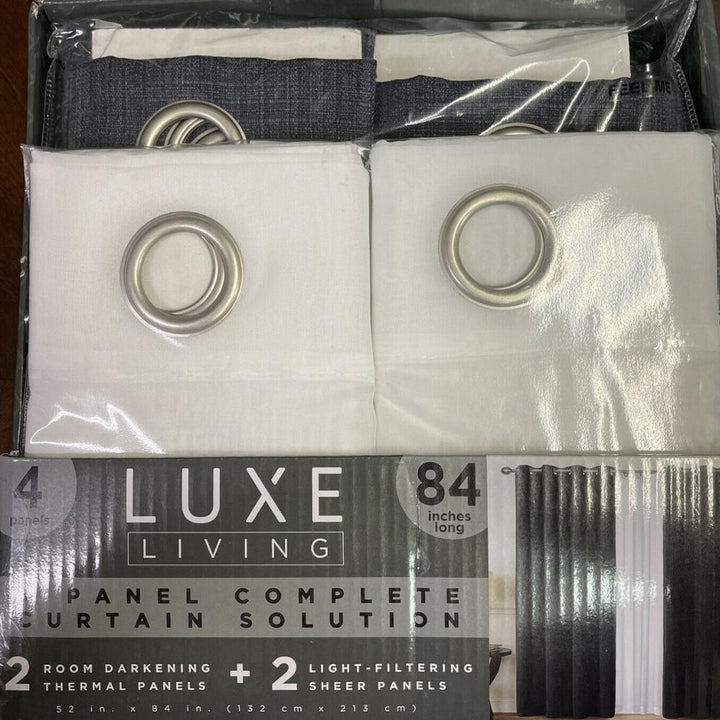 Luxe Living - Ensemble de rideaux à 4 panneaux